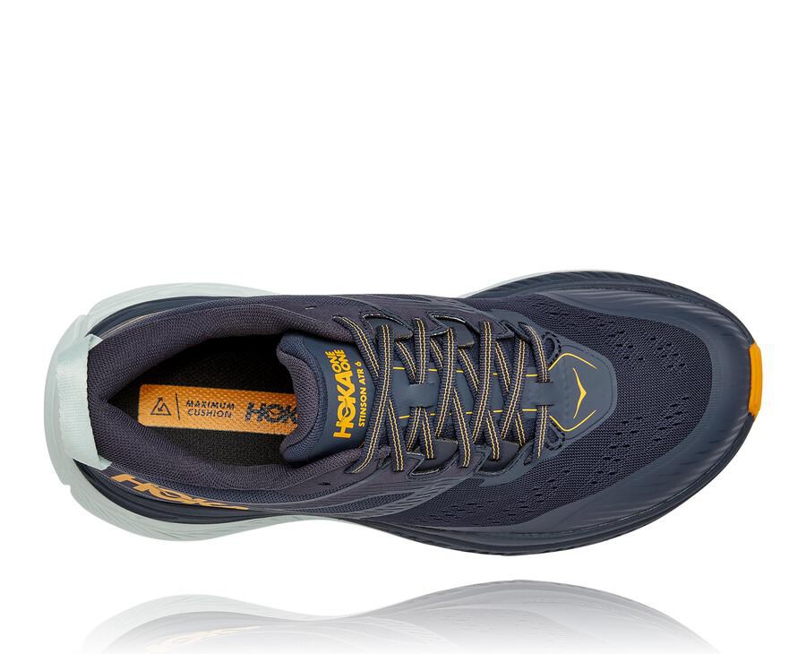 Hoka One One Trainers Mens Navy/White - Stinson Atr 6 - 10347FUPE